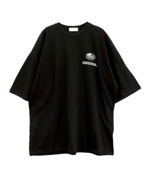 tシャツ バックロゴプリントオーバーTシャツ(kiharu select) / ロゴT バックロゴ オーバーサイズTシャツ 半袖 ビックシルエット ロ I-SOOK tシャツ バックロゴプリントオーバーTシャツ(kiharu
