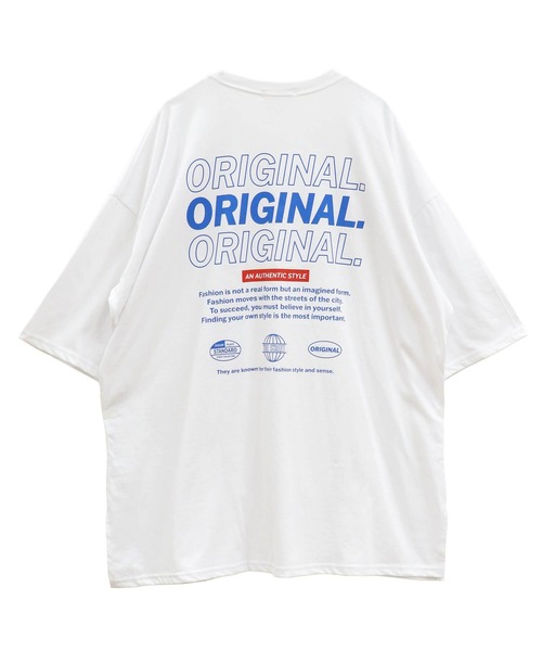 I-SOOK tシャツ バックロゴプリントオーバーTシャツ(kiharu
