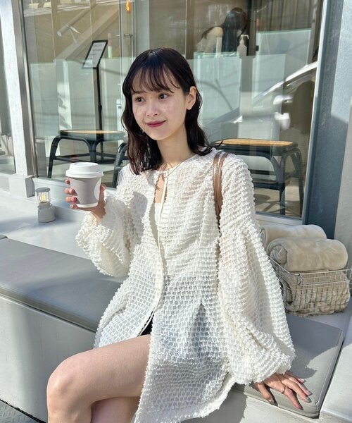 mystic フリンジシェイプチュニック akane__11.1】フリンジシェイプチュニック（チュニック