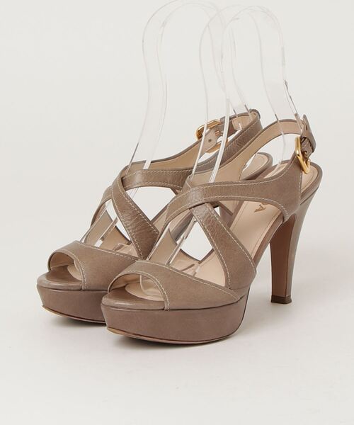 PRADA プラダ サンダル プラットフォームsize 36 PRADA（プラダ） ヒールサンダル 36 グレー レディース : ZOZOTOWN