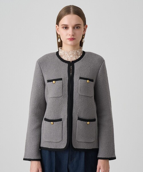 ANAYI（アナイ） カーディガン ウールブークレポケットロング