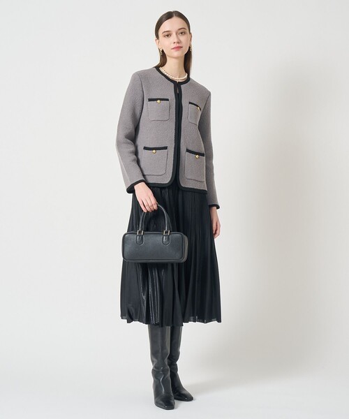 【里子様】専用です ANAYI アナイ　ロングカーディガン　グレー ANAYI（アナイ） カーディガン ウールブークレポケットロング