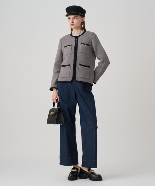 ANAYI（アナイ） カーディガン ウールブークレポケットロング