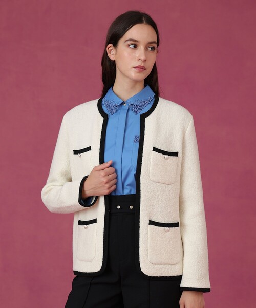 ANAYI（アナイ） カーディガン ウールブークレポケットロング