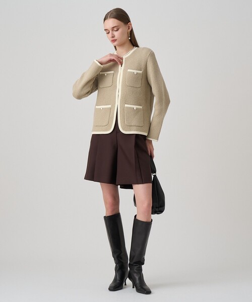 ANAYI（アナイ） カーディガン ウールブークレポケットロング