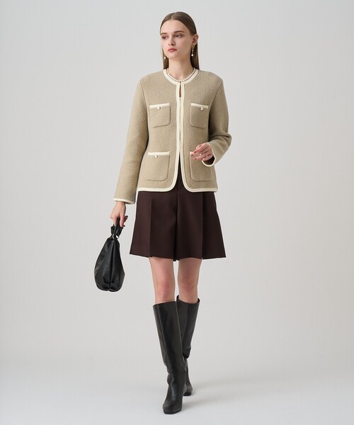 ANAYI（アナイ） カーディガン ウールブークレポケットロング