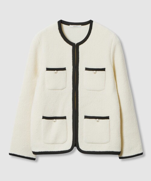 ANAYI（アナイ） カーディガン ウールブークレポケットロング