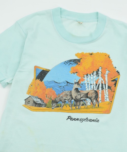 SCREEN STARS tシャツ 「USED」80's “deer” アニマル Tシャツ