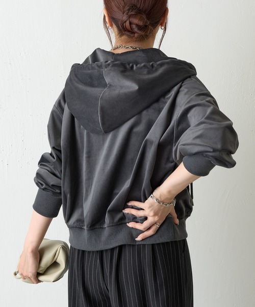 COLONY 2139 パーカー ベロアZIPパーカー レディース : ZOZOTOWN Yahoo