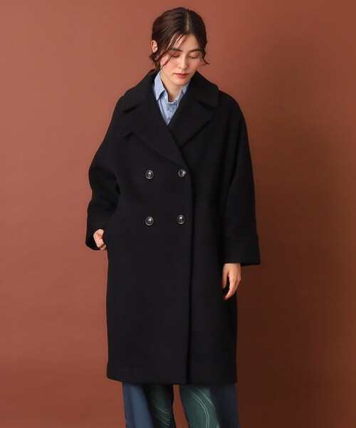 美品　TICCA テントコート　ブラック　ウールコート　黒　クロ TICCA（ティッカ） コート チェスターコート テントコート レディース