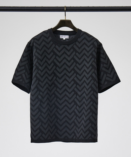 「ABAHOUSE GRAY」 半袖ニット 46 ブルー メンズ_画像9