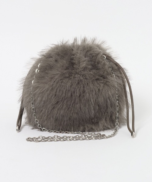 HEIHEI バッグ　ファーバッグ　清水 ショルダーバッグ Heather（ヘザー） ショルダーバッグ バッグ 2WAYファーショルダーBAG