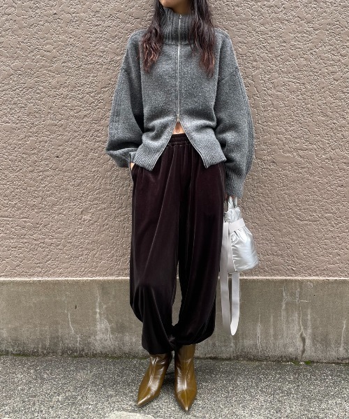 AIC. パンツ サイドラインベロアイージーパンツ レディース : ZOZOTOWN