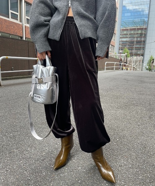 AIC. パンツ サイドラインベロアイージーパンツ レディース : ZOZOTOWN