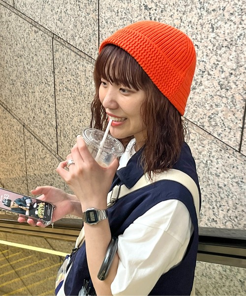 CPCM（シーピーシーエム） ニットキャップ FREE オレンジ メンズ