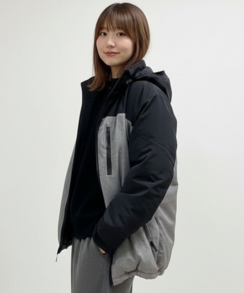 n1 フード付き ジャケット 黒とグレー n1 フード付き ジャケット 黒とグレー