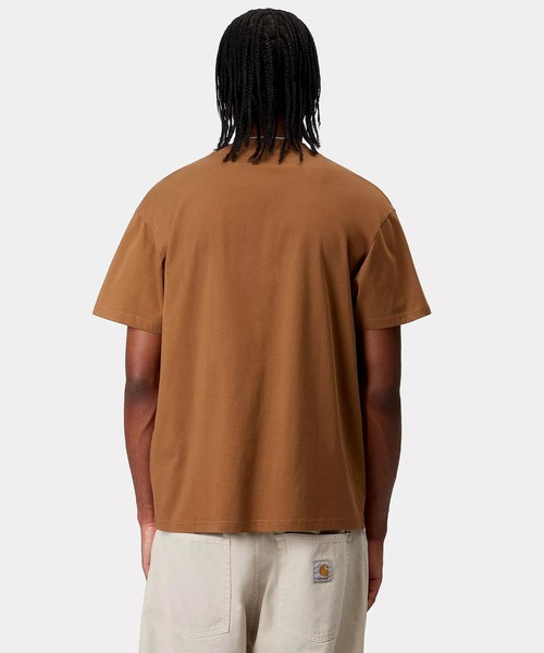 「Carhartt WIP」 半袖Tシャツ L ブラック×レッド メンズ_画像3