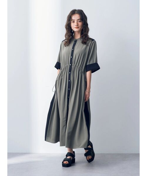 「Editt by YECCA VECCA」 半袖ワンピース FREE カーキ レディース_画像5