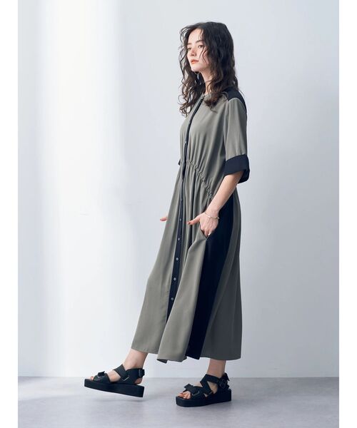 「Editt by YECCA VECCA」 半袖ワンピース FREE カーキ レディース_画像6