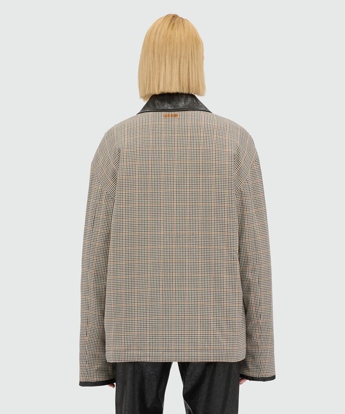 MSGM（エムエスジーエム） ブルゾン アウター FLOWERビーズ チェック