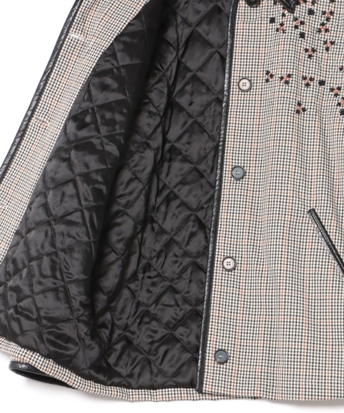 MSGM（エムエスジーエム） ブルゾン アウター FLOWERビーズ チェック