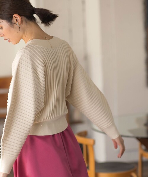 「組曲」 長袖ニット S2 ピンク レディース_画像5