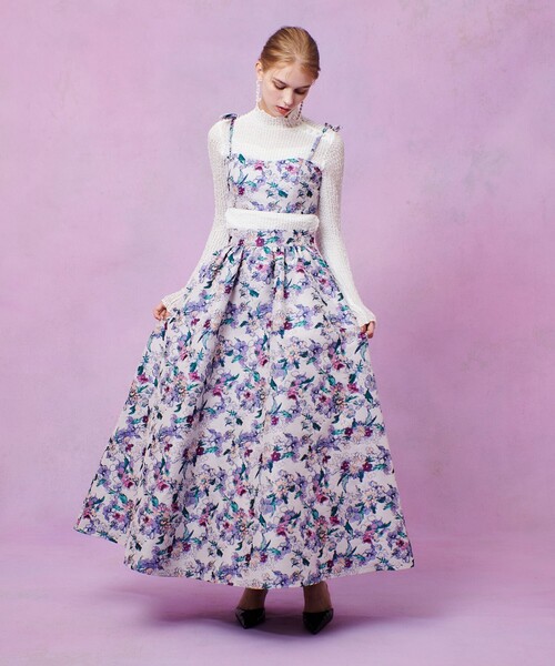 スカート 「LOULOU WILLOUGHBY」LIMONTAフラワージャカードスカートの画像