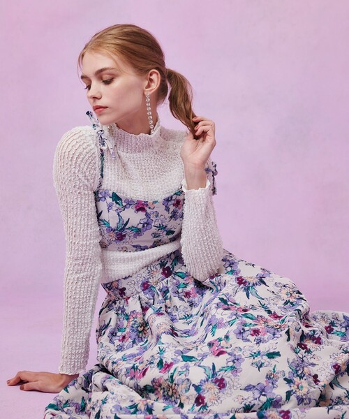 スカート 「LOULOU WILLOUGHBY」LIMONTAフラワージャカードスカートの画像
