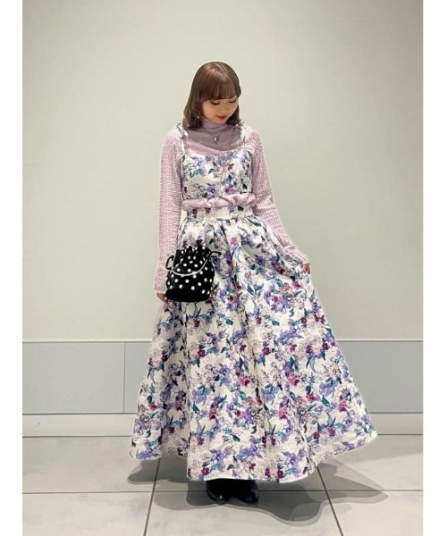 スカート 「LOULOU WILLOUGHBY」LIMONTAフラワージャカードスカートの画像