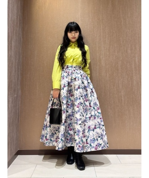 スカート 「LOULOU WILLOUGHBY」LIMONTAフラワージャカードスカートの画像