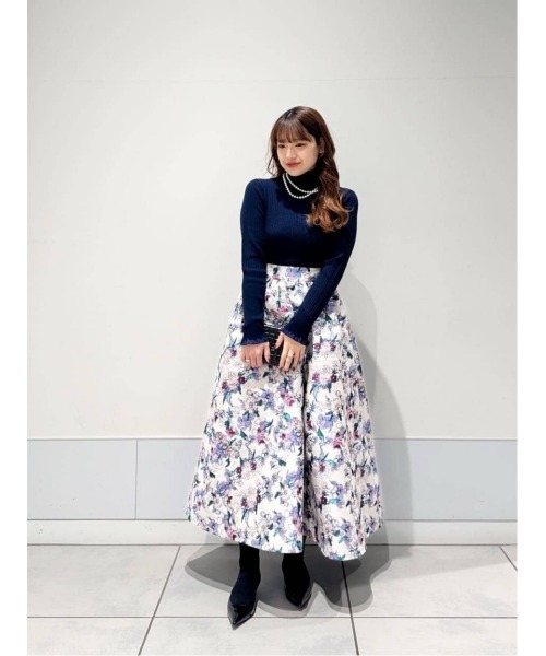 スカート 「LOULOU WILLOUGHBY」LIMONTAフラワージャカードスカートの画像