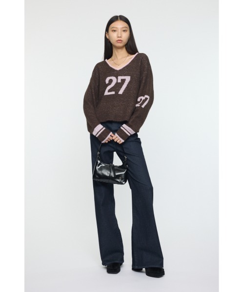 MOUSSY（マウジー） ニット セーター SHAGGY NUMBERING セーター