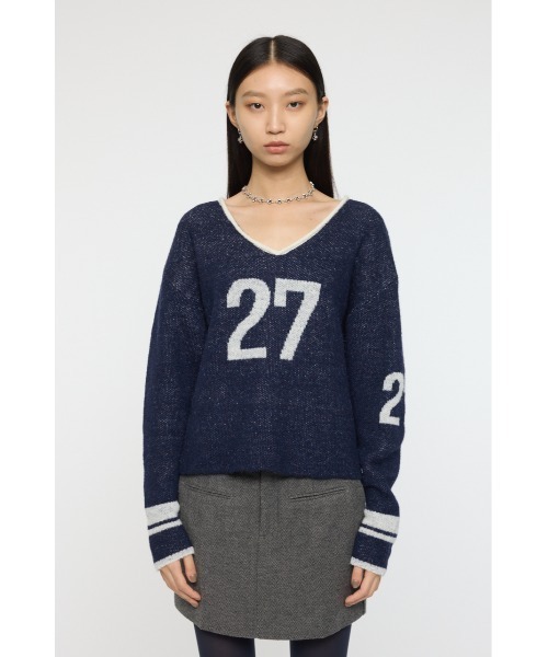 MOUSSY（マウジー） ニット セーター SHAGGY NUMBERING セーター