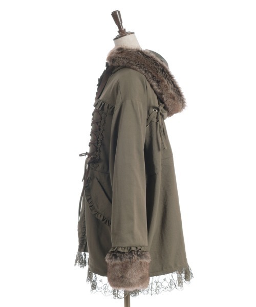 axes femme（アクシーズ ファム） モッズコート コート 編上×フリル