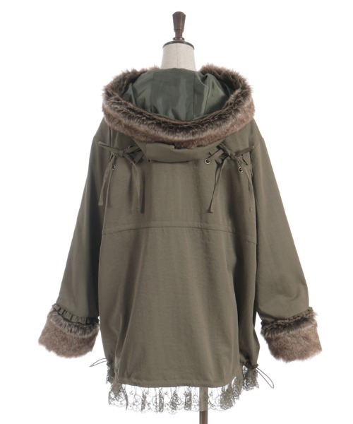 axes femme（アクシーズ ファム） モッズコート コート 編上×フリル