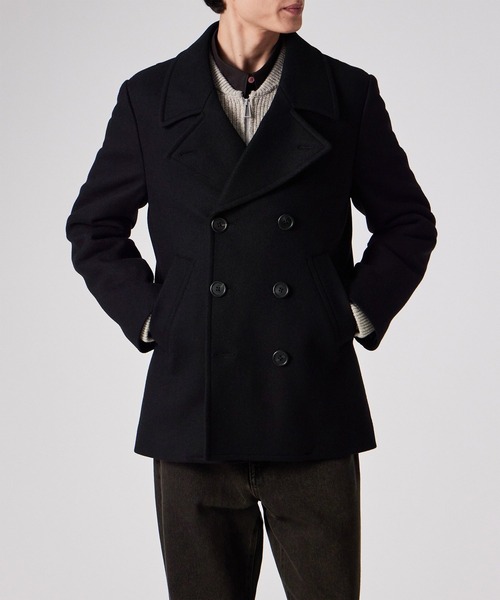 PS Paul Smith pコート ピーコート ブラッシュドメルトンツイル