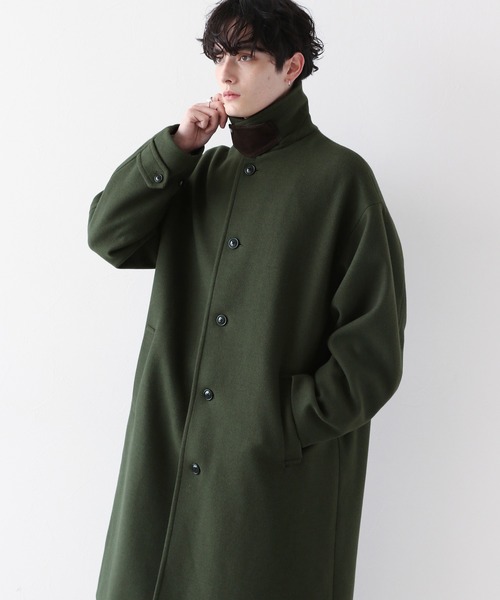 RAGEBLUE（レイジブルー） ステンカラーコート SMALL カーキ メンズ