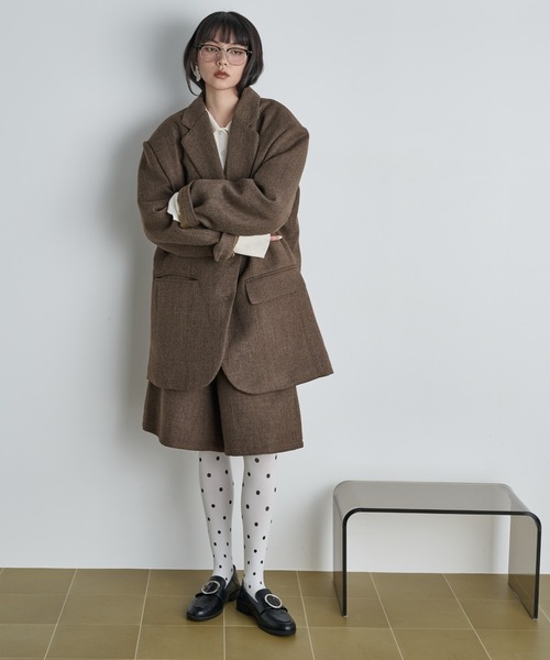 THE Yon ワイドパンツ パンツ ヘリテージタックハーフパンツ