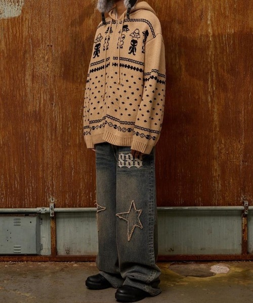 HOODHOOD ニット セーター 「UNISEX」HOODHOOD／エイリアンニット