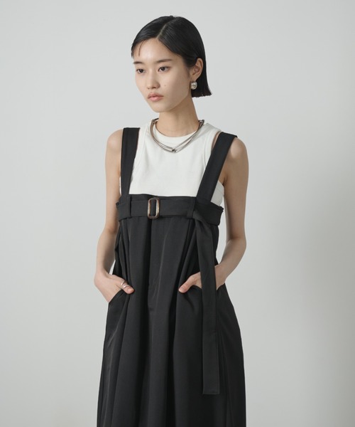 「AIC.」 サロペットスカート FREE ブラック レディース_画像9