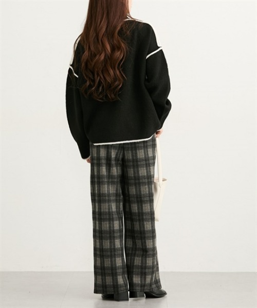 【完売/極美品】ヒステリックグラマー　24AW ウール混 チェック柄ワイドパンツ 完売/極美品】ヒステリックグラマー 24AW ウール混 チェック柄ワイド