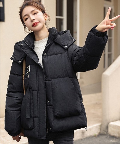 shameless ダウンコート ダウンジャケット フェイクダウン中綿