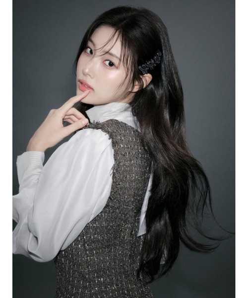 SNIDEL（スナイデル） ワンピース Vネックツイードジャンスカ