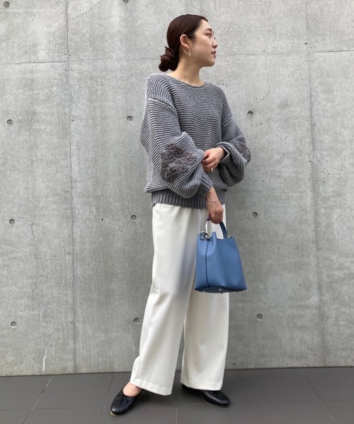 ◆BEARDSLEY◆ グレーハイネック長袖シャツ BEARDSLEY（ビアズリー） 長袖ニット FREE グレー レディース