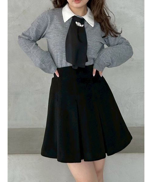 SNIDEL（スナイデル） カーディガン タイ付きビジューカーディガン