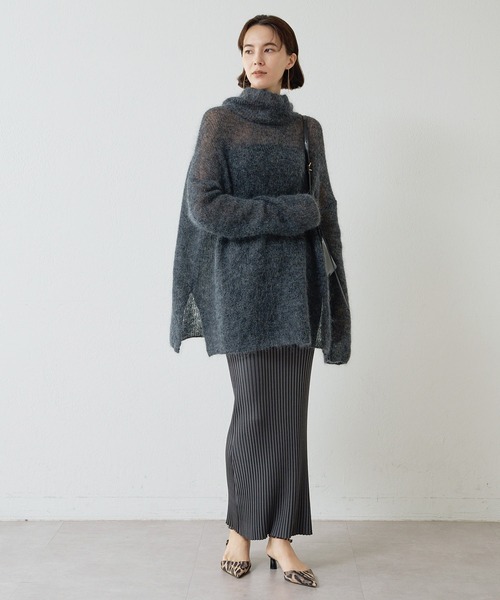 Whim Gazette（ウィム ガゼット） ニットスカート 36 チャコールグレー