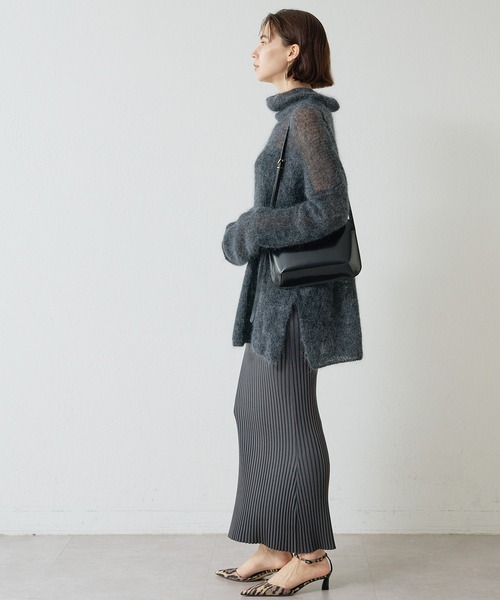 【新品】Whim Gazette ニットフィットスカート ブラック ウィムガゼット Whim Gazette ニットフィットスカート （black