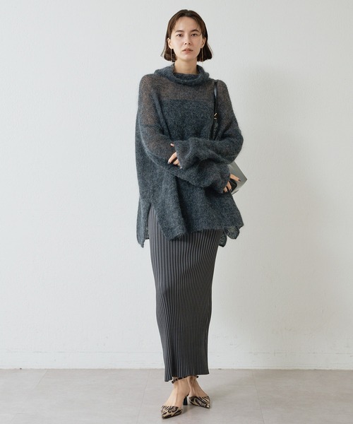 【新品】Whim Gazette ニットフィットスカート ブラック Whim Gazette（ウィム ガゼット） スカート ニットフィットスカート