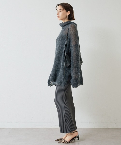 Whim Gazette（ウィム ガゼット） ニットスカート 36 チャコールグレー