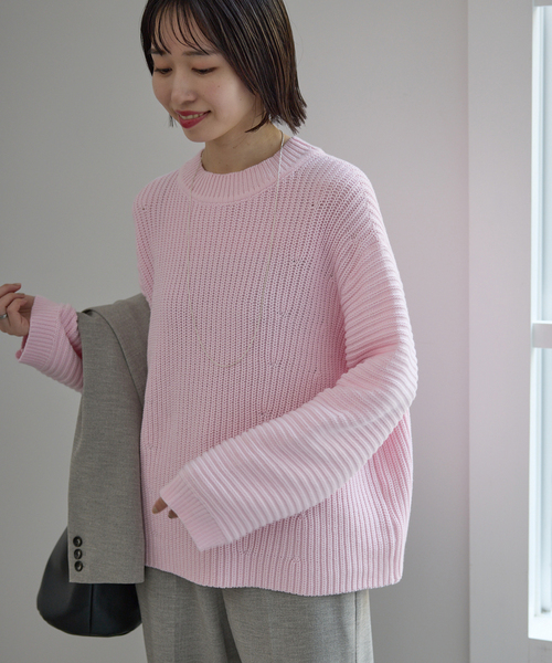 SLOBE IENA(スローブイエナ) ニット セーター バルキーコットンプル SLOBE IENA(スローブイエナ) ニット セーター バルキーコットンプル